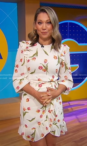 Ginger's white floral dress on Good Morning America