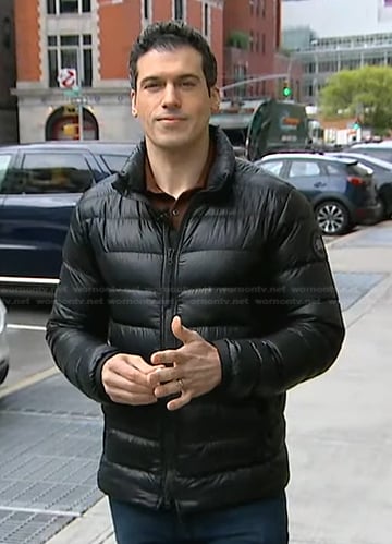 Gio Benitez's black puffer jacket on Good Morning America