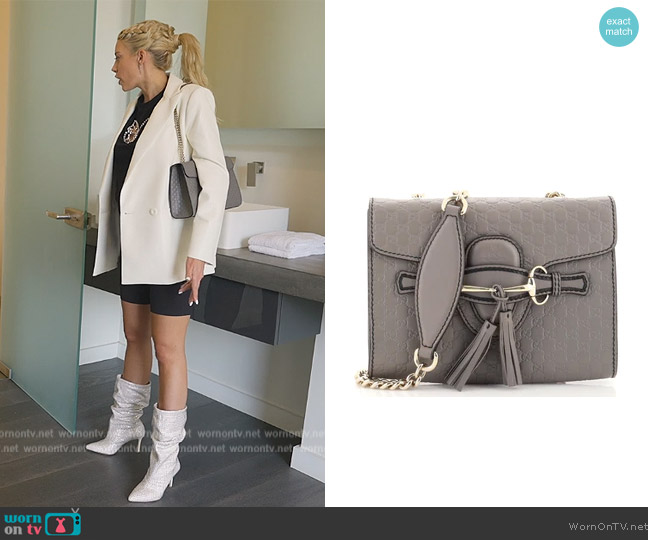 Gucci Emily Chain Flap Bag worn by Heather Rae Young on Selling Sunset