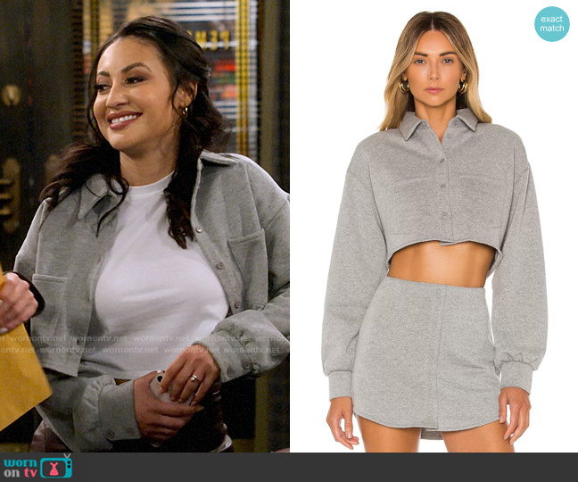 Guizio Fleece Button up Top worn by Valentina (Francia Raisa) on How I Met Your Father