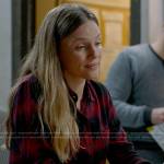 Hailey’s red plaid shirt on Chicago PD