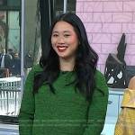 Hannah Cheng’s green knit dress on Today