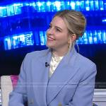 Heléne Yorke’s blue double breasted blazer on Today