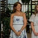 Hoda’s floral strapless dress on Today