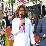 Hoda’s white coat and pink pants on Today