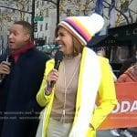 Hoda’s yellow belted coat on Today