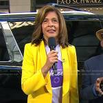 Hoda’s yellow blazer and white pants on Today