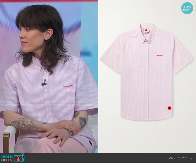 Icecream Logo-Patch Striped Shirt worn by Sara Quin on Good Morning America