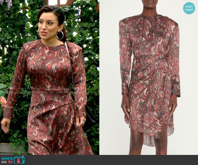 IRO Zimber Dress worn by Audra Charles (Zuleyka Silver) on The Young and the Restless