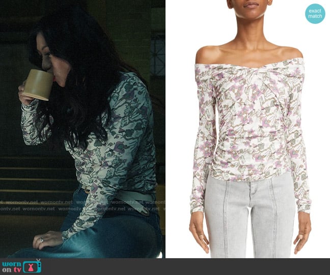 Isabel Marant Jiler Top worn by Melody Bayani (Liza Lapira) on The Equalizer