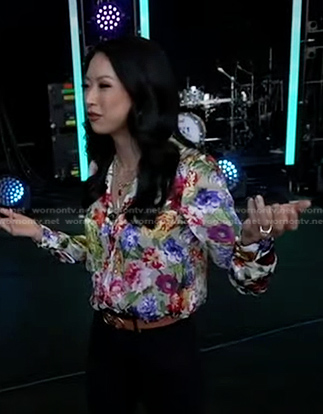 Jaclyn Lee’s floral blouse on Good Morning America