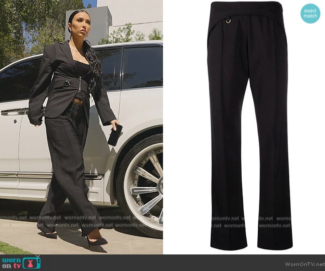 Jacquemus Le Draio straight-leg trousers worn by Bre Tiesi on Selling Sunset