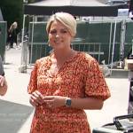 Jamie Yuccas’s orange floral dress on CBS Mornings