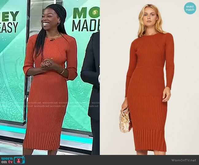 Jason Wu Collective Ribbed Knit Dress worn by Brittany Jones-Cooper on Today