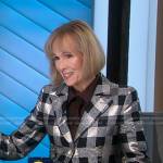 Elizabeth Jean Carroll’s metallic check blazer on Good Morning America