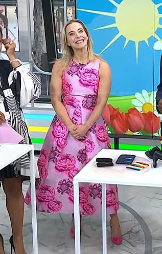 Jenn Falik’s pink floral dress on Today