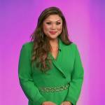 Jenn Chan’s green blazer dress on Access Hollywood