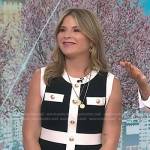 Jenna’s black contrast sleeveless dress on Today