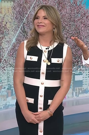 Jenna’s black contrast sleeveless dress on Today