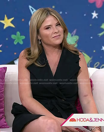 Jenna's black double breasted sleeveless dress on Today