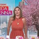 Jenna’s orange gathered dress on Today