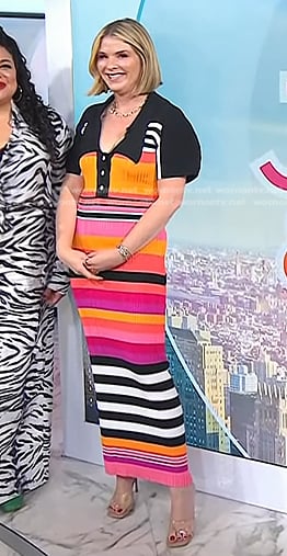 Jenna's multicolor striped polo dress on Today