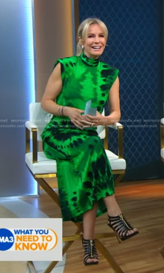 Jennifer’s green tie dye dress on Good Morning America