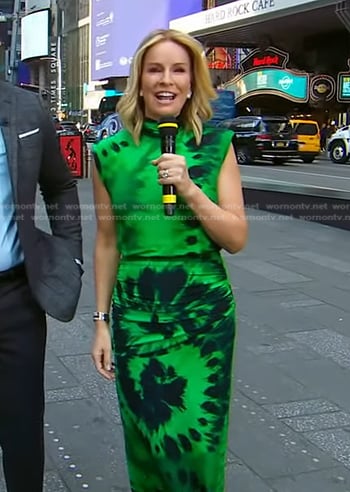 Jennifer’s green tie dye dress on Good Morning America