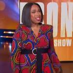 Jennifer’s heart print dress on The Jennifer Hudson Show