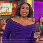 Jennifer’s purple ruched top and skirt on The Jennifer Hudson Show