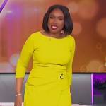 Jennifer’s yellow wrap dress on The Jennifer Hudson Show