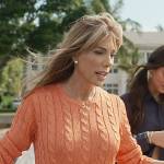 Jennifer’s orange cable knit sweater on The Family Stallone