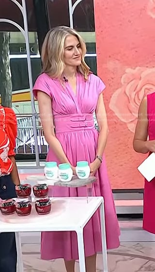 Jenny Bailly’s pink double buckle belt dress on Today