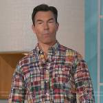 Jerry’s multicolored plaid shirt on The Talk