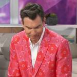 Jerry’s red and pink floral suit on The Talk