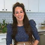 Joanna Gaines’s blue printed puff sleeve top on Today