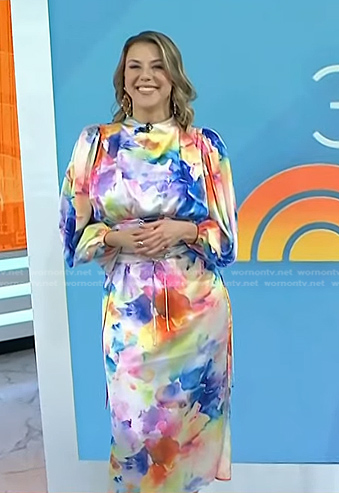 Jodie Sweetin's multicolor tie dye dress on Today