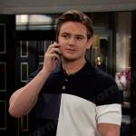 Johnny’s colorblock polo shirt on Days of our Lives