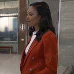 Jordan’s red double breasted blazer on General Hospital