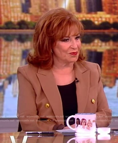 Joy’s brown double breasted blazer on The View