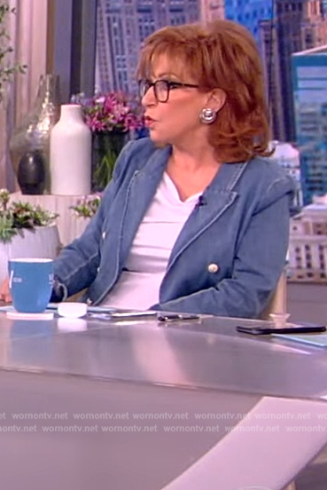 Joy’s double breasted denim jacket on The View