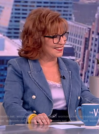 Joy’s double breasted denim jacket on The View