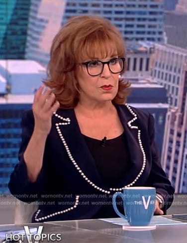 Joy’s pearl trim blazer on The View