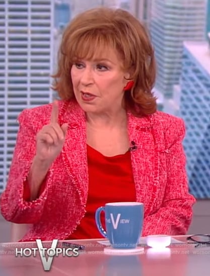 Joy's pink tweed blazer on The View