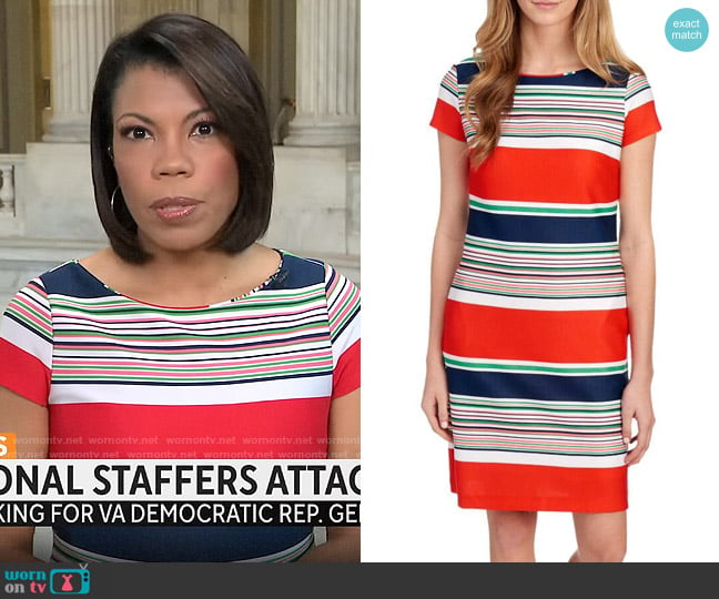 Julia Jordan Striped Dress worn by Nikole Killion on CBS Mornings