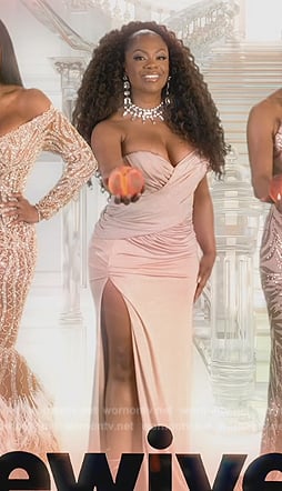 Kandi's pink Opening Scene dress on The Real Housewives of Atlanta