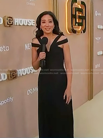 Kathy Park's black pleated gown on NBC News Daily