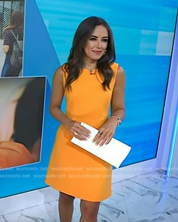 Kaylee's orange sleeveless dress on Today