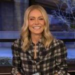 Kelly’s plaid shirt on Live with Kelly and Mark