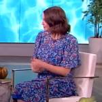 Kelly McKeston’s blue floral print dress on The View